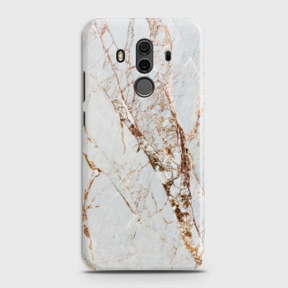 HUAWEI MATE 10 PRO White & Gold Marble Case