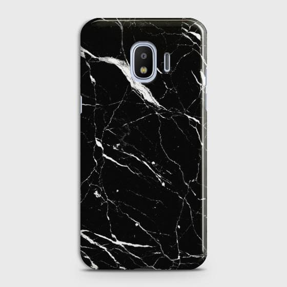 Samsung Galaxy J4 Trendy Black Marble design Case