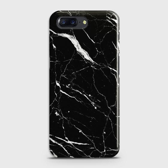 OnePlus 5 Trendy Black Marble design Case