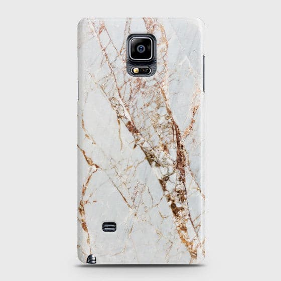 Samsung Galaxy Note 4 White & Gold Marble Case
