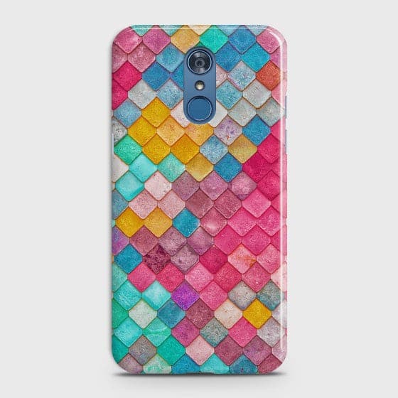 LG Q7 Colorful Mermaid Scales Case