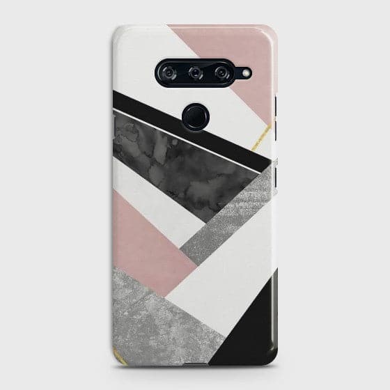 LG V40 Geometric Luxe Marble Case