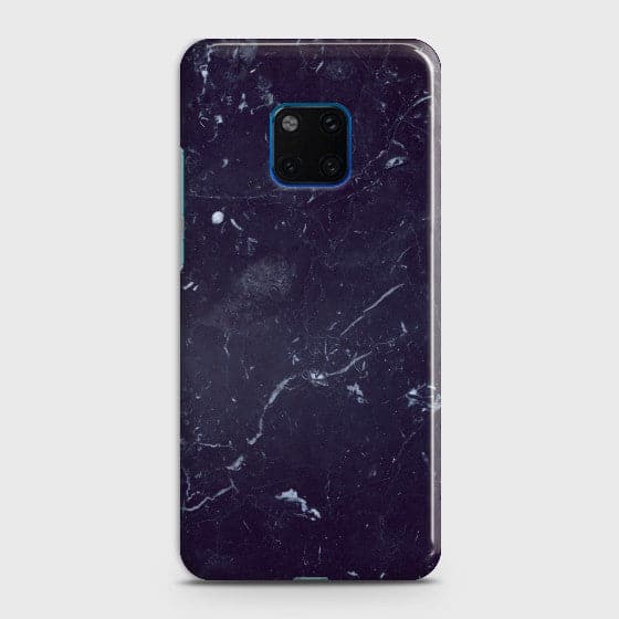 Huawei Mate 20 Pro Royal Blue Marble Premium Printed Glass soft Bumper shock Proof Case    CS-29229