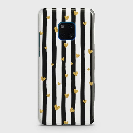 Huawei Mate 20 Pro Glitter Heart Stripes Case