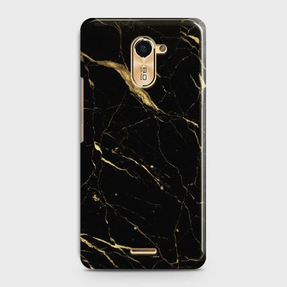 INFINIX HOT 4 (X557) Classic Golden Black Marble Case