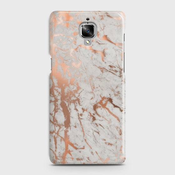 ONEPLUS 3/3T Chic Rose Gold Chrome Style Print Case