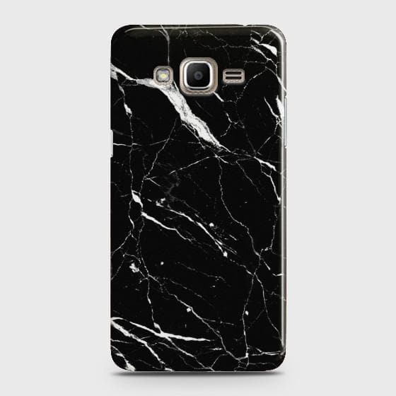 Samsung Galaxy J7 2015 Trendy Black Marble design Case