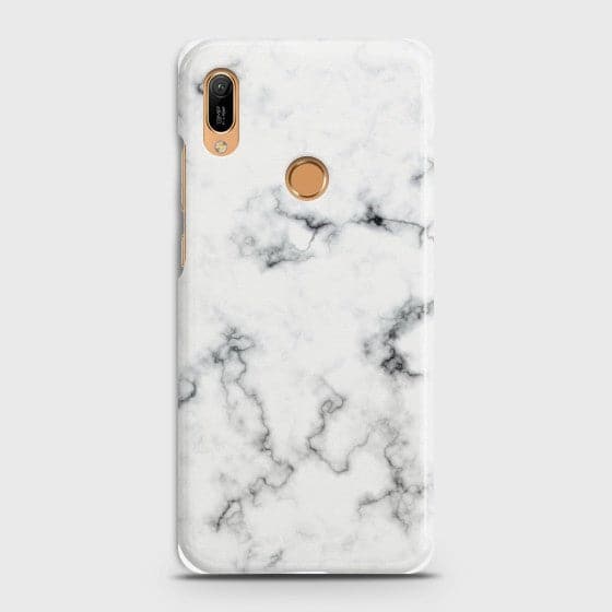 HUAWEI Y6 PRO 2019 White Liquid Marble Case