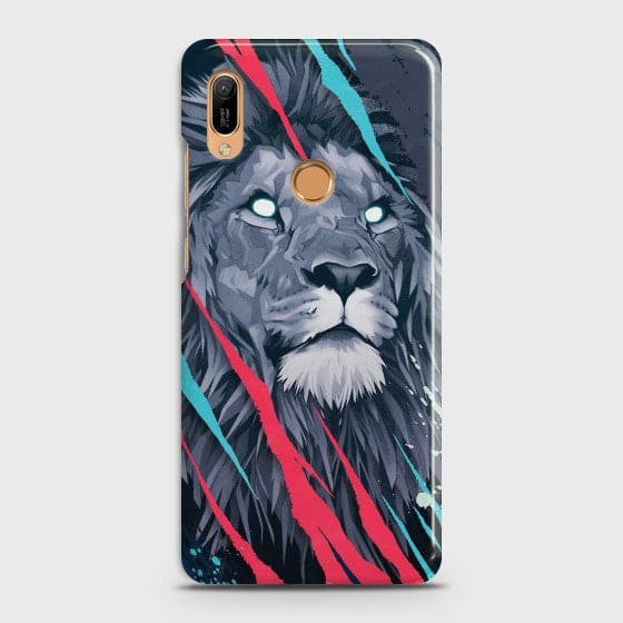 HUAWEI Y6 PRIME 2019 Abstract Animated Lion Premium Printed hard Case CS-29019