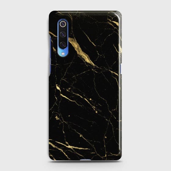 XIAOMI MI 9 Classic Golden Black Marble Case