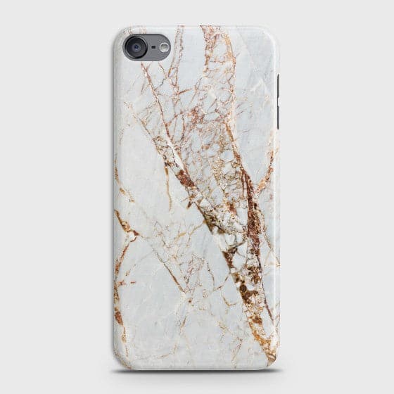 IPOD TOUCH 7 White & Gold Marble Case