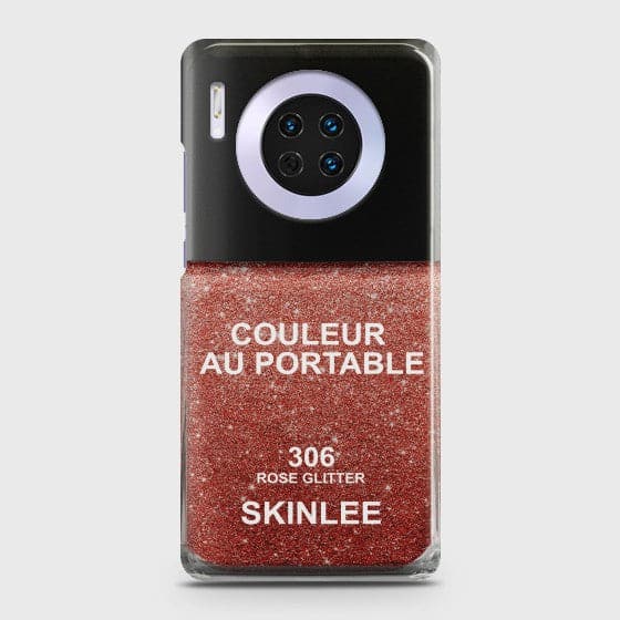 Huawei Mate 30 Couleur Au Portable Rose Glitter Print Case