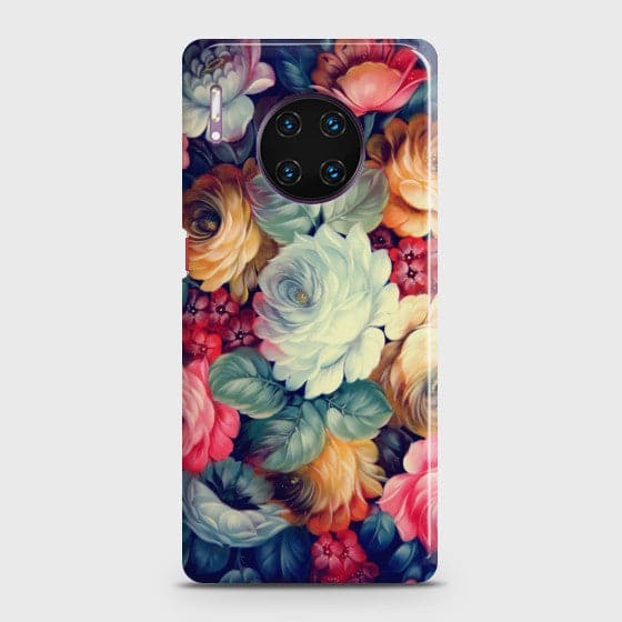 Huawei Mate 30 Pro Vintage Colorful Flowers Case