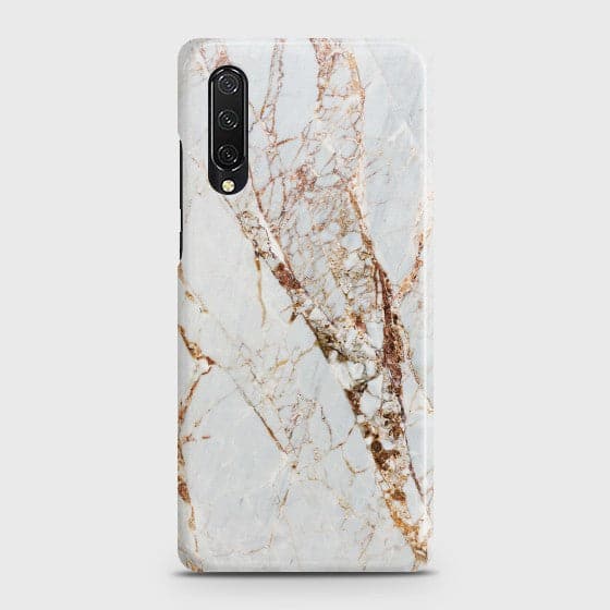 HUAWEI Y9s White & Gold Marble Case