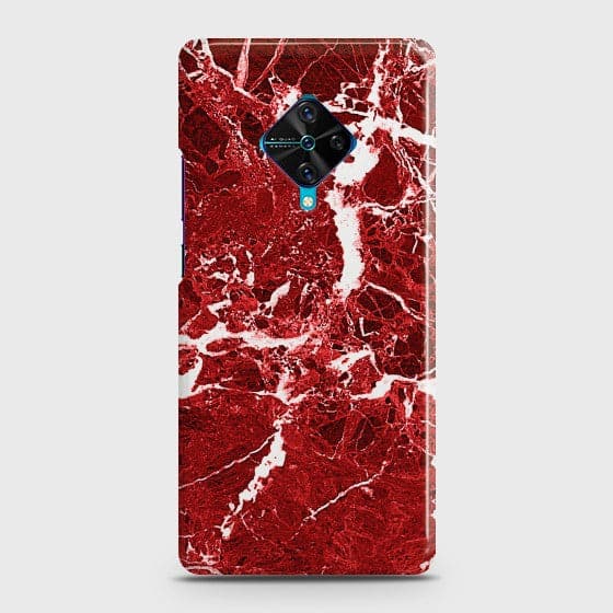 Vivo Y51 Deep Red Marble Case
