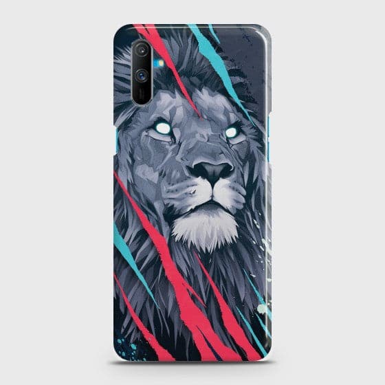Realme C3 Abstract Animated Lion Case