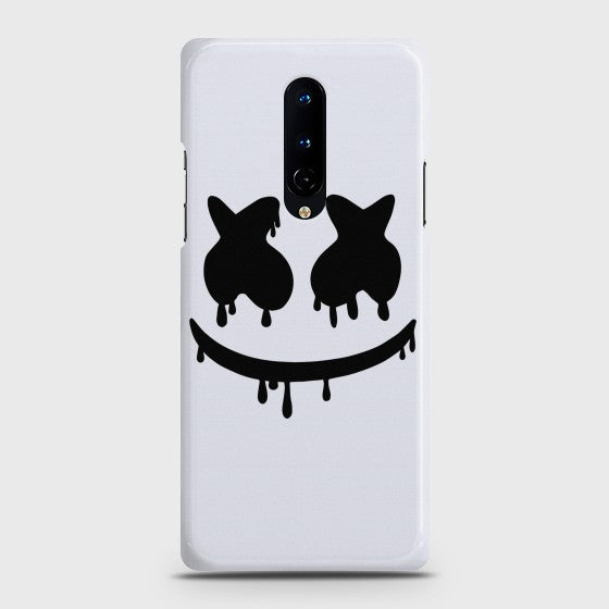 OnePlus 8 Marshmello Face Premium Printed Glass soft Bumper shock Proof Case CS-14687 CS-16416