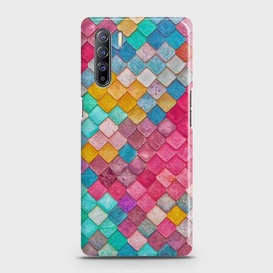 Oppo A91 Colorful Mermaid Scales Case
