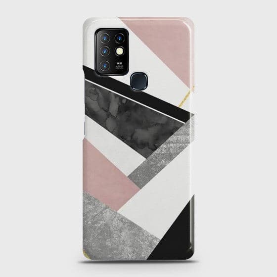 Infinix Hot 10 Geometric Luxe Marble Case