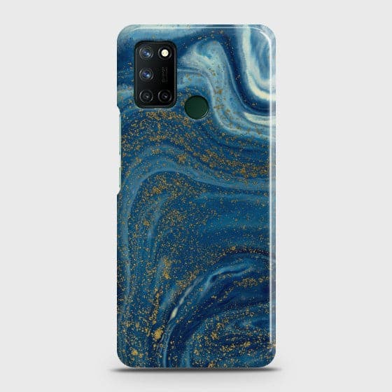 Realme 7i Blue Liquid Marble Case