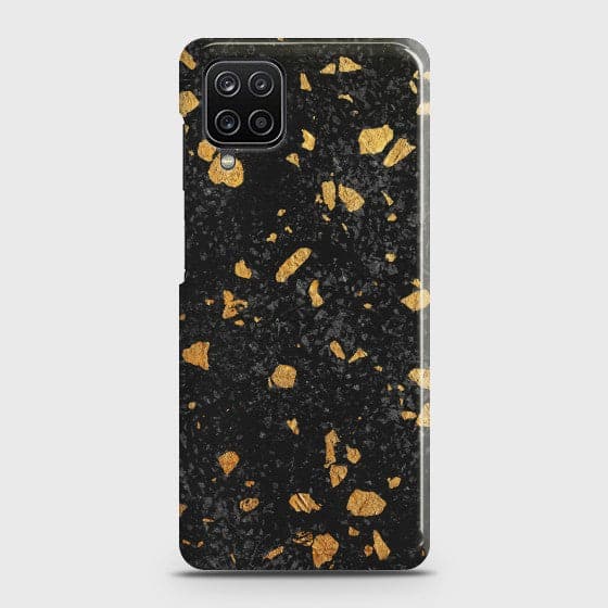 Galaxy A12 Stone Marble Black Case