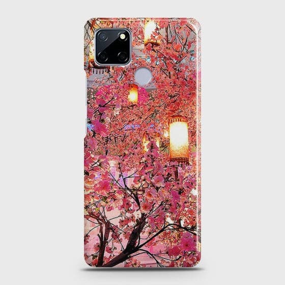 Realme Narzo 30A Pink blossoms Lanterns Case
