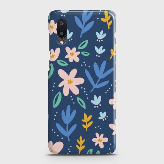 Galaxy A02 Colorful Flowers Premium Printed hard Case  CS-27485