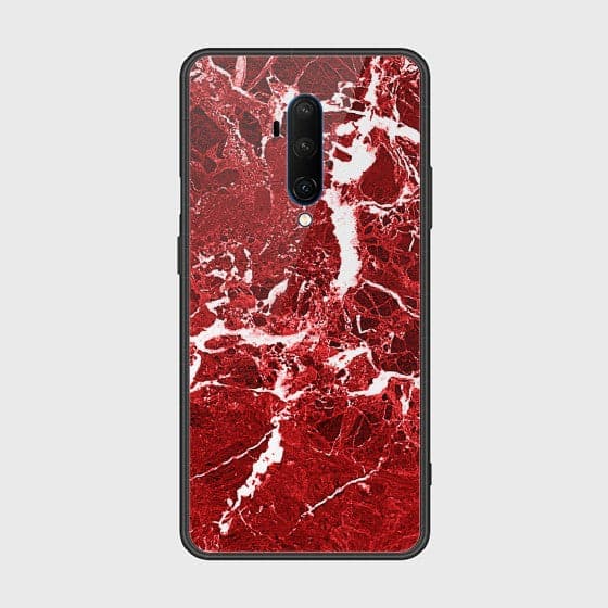 OnePlus 7T Pro Deep Red Marble Case