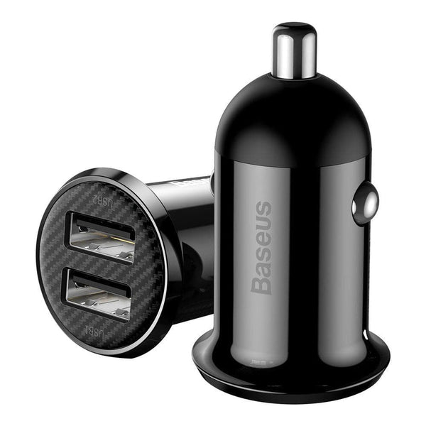 Baseus Grain Pro Car Charger (Dual USB 4.8A ) Black