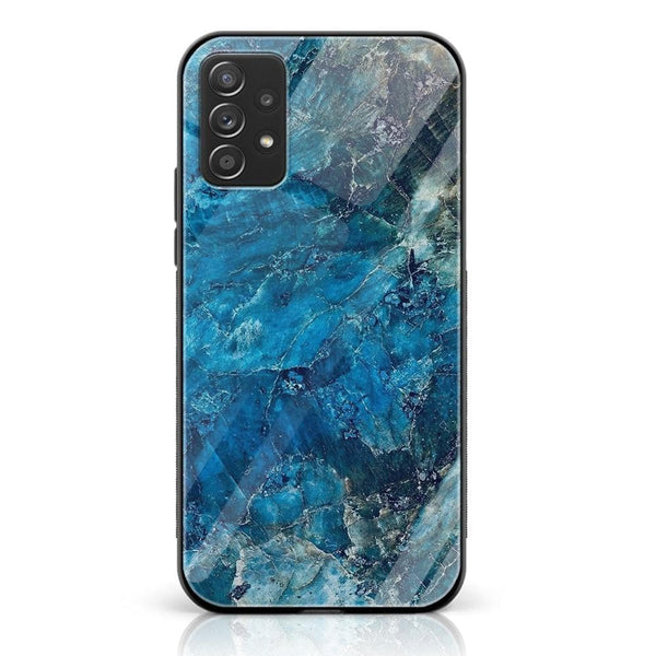 Samsung Galaxy A33 blue Marble S10 Soft Bumper shock Proof Glass Case CS-43728