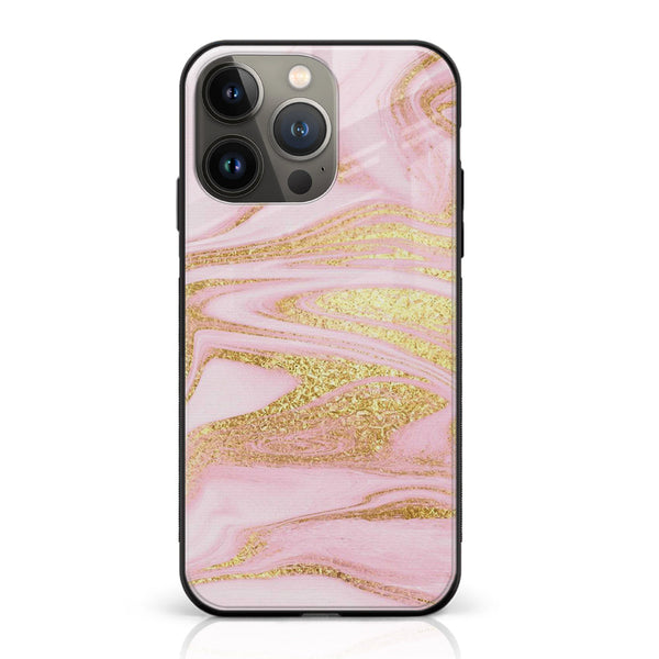 iPhone 13 Pro Max Pink Marble S10 Soft Bumper shock Proof Glass Case CS-20304