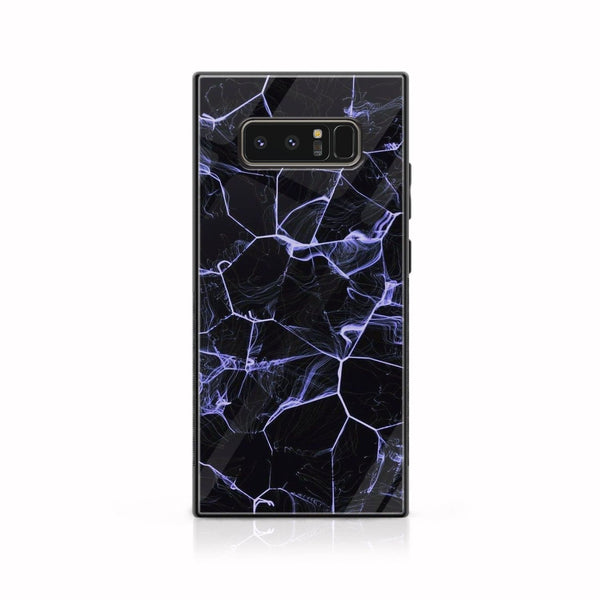 Galaxy Note 8 - Black Marble Design 10 - Premium Printed Glass soft Bumper shock Proof Case CS-17611