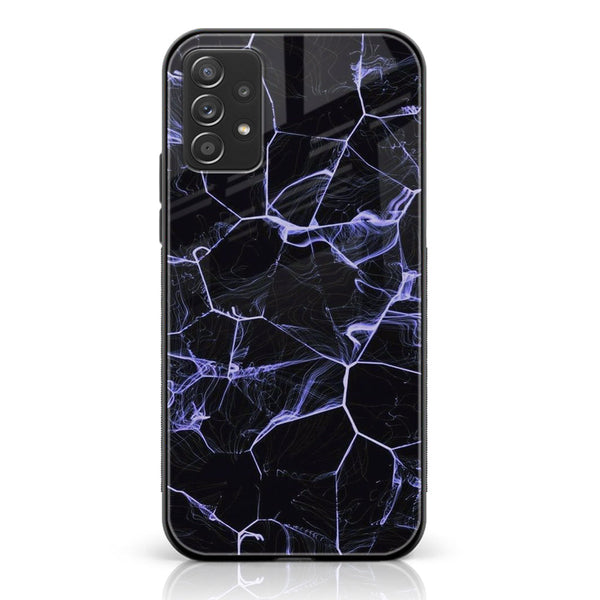 Samsung Galaxy A73 - Black Marble Design 10 - Premium Printed Glass soft Bumper shock Proof Case CS-22393