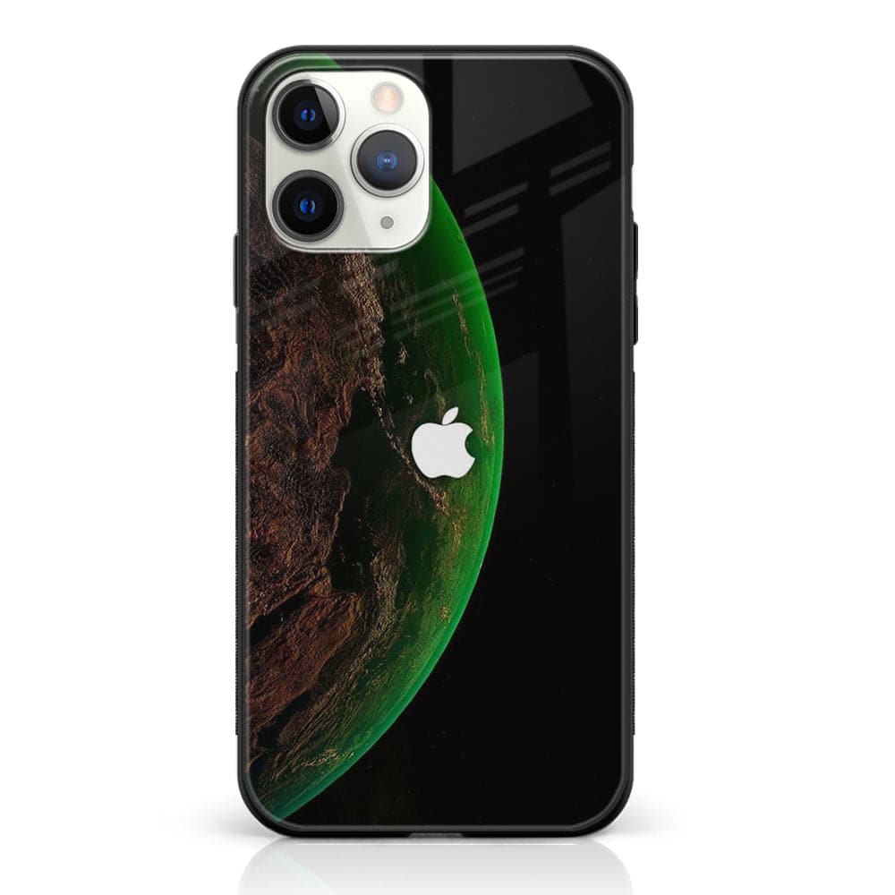 iPhone 11 Pro Max - Apple Logo Series - Premium Printed Glass soft Bumper shock Proof Case