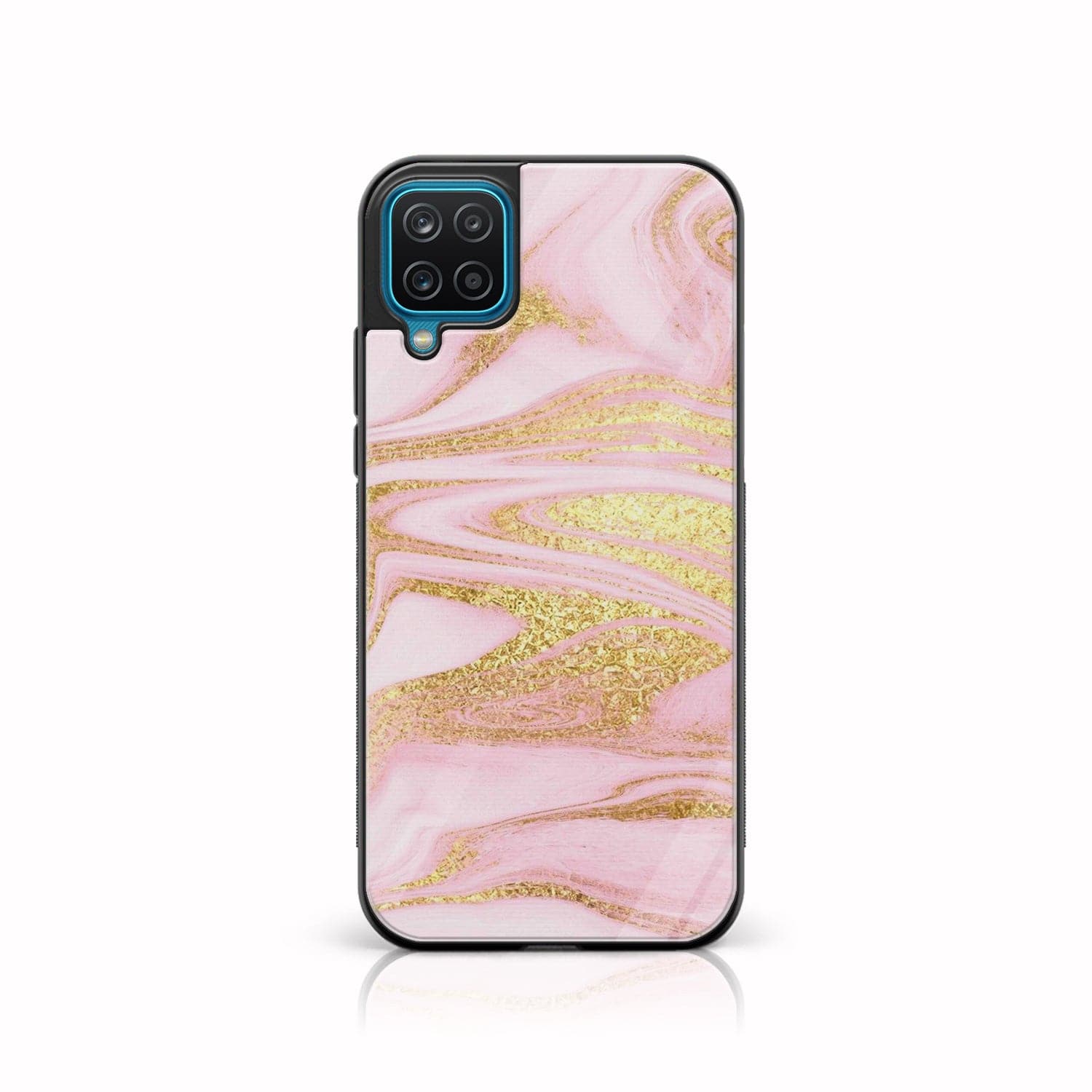 Samsung Galaxy A42 5G - Pink Marble Series - Premium Printed Glass soft Bumper shock Proof Case