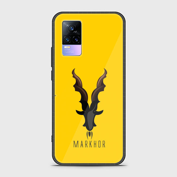Vivo V21e - Markhor Design 1  - Premium Printed Glass soft Bumper shock Proof Case  CS-32524