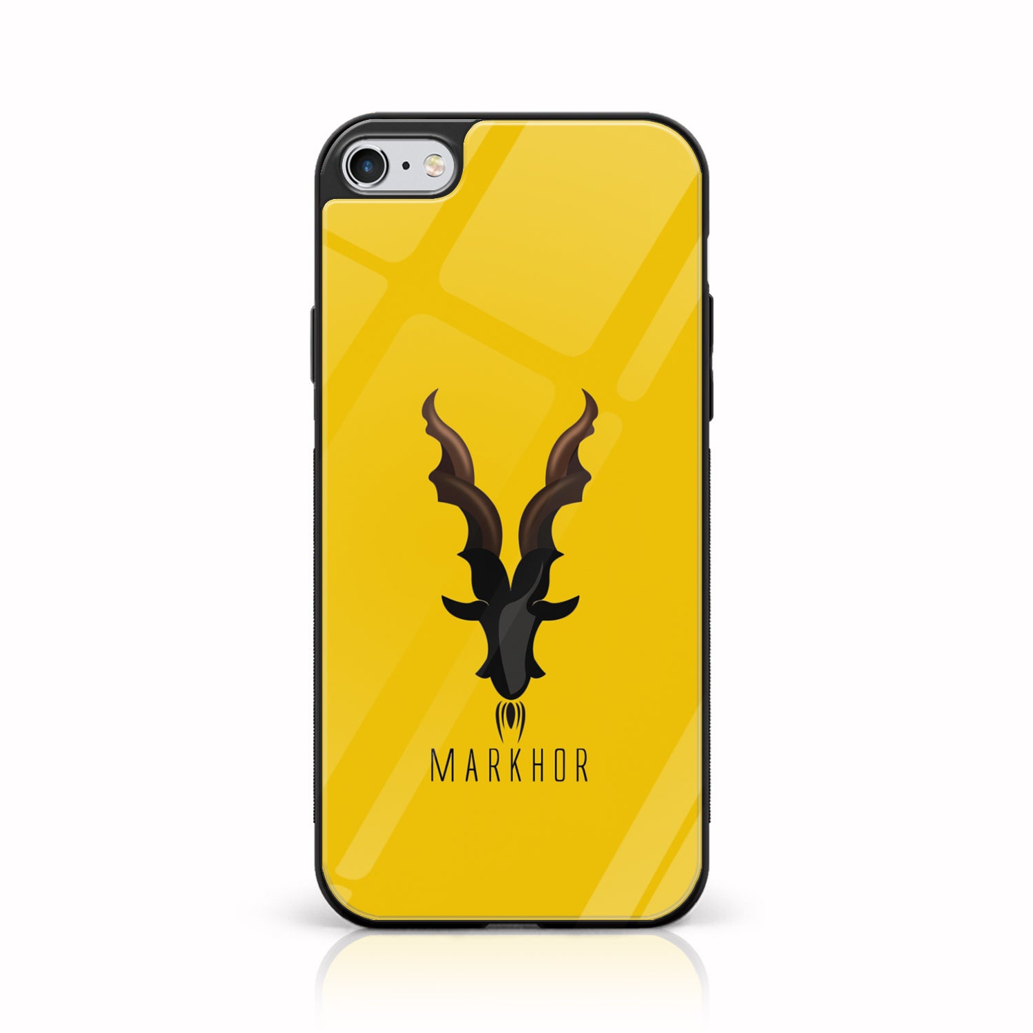 iPhone 6Plus/6sPlus  - Markhor Series - Premium Printed Glass soft Bumper shock Proof Case