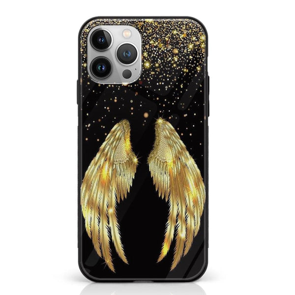iPhone 12 Pro - Angel Wings Series - Premium Printed Glass soft Bumper shock Proof Case