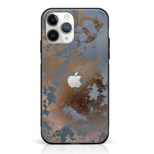 iPhone 11 Pro Max - Apple Logo Design 1  - Premium Printed Glass soft Bumper shock Proof Case  CS-33580