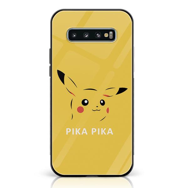 Samsung Galaxy S10 Plus Cartoon Design 1 Premium Printed Glass soft Bumper shock Proof Case CS-12079