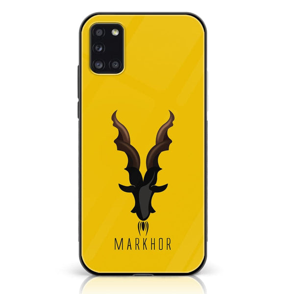 Samsung Galaxy A31 - Markhor Series Design 1  - Premium Printed Glass soft Bumper shock Proof Case  CS-20267 CS-28461 CS-33406