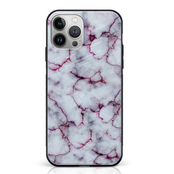 iPhone 12 Pro - White Marble Series - Premium Metal Printed soft Bumper shock Proof Case
