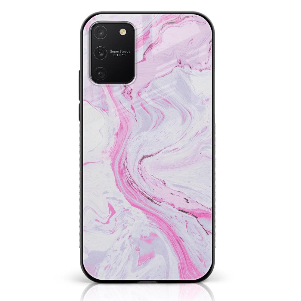 Galaxy S10 Lite - Pink Marble Series - Premium Printed Glass soft Bumper shock Proof Case