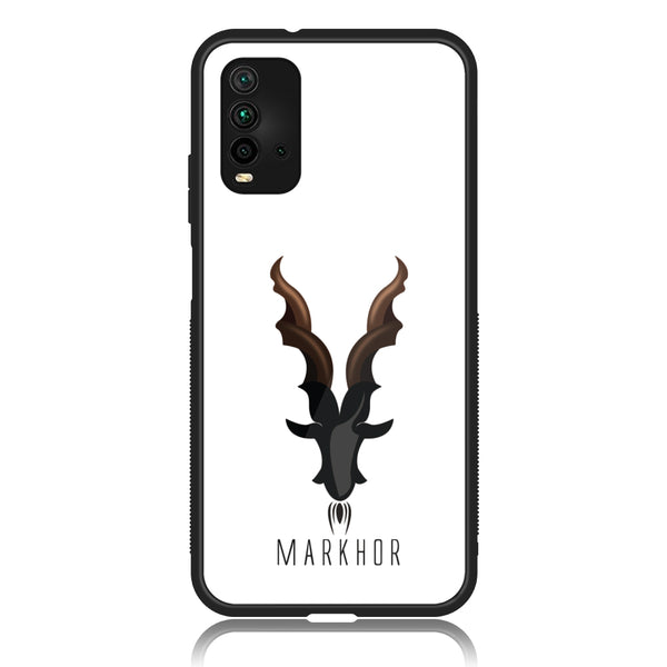 Xiaomi Redmi 9T - Markhor  Design 2 - Premium Printed Glass soft Bumper shock Proof Case CS-18071