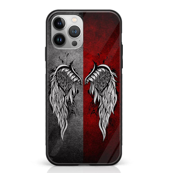 iPhone 12 Pro Max Angel Wing S2 Soft Bumper shock Proof Glass Case CS-20303