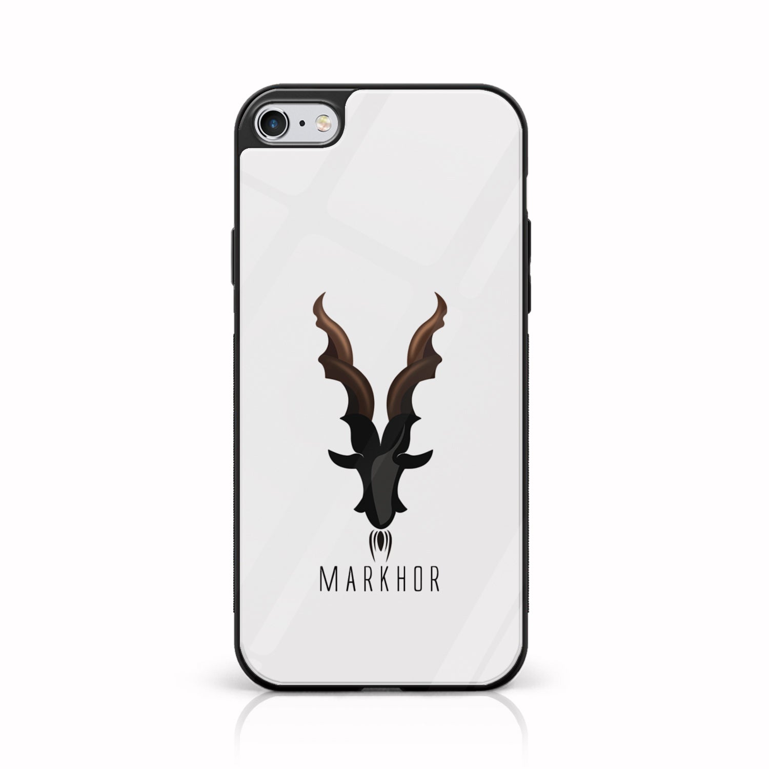 iPhone 6Plus/6sPlus  - Markhor Series - Premium Printed Glass soft Bumper shock Proof Case