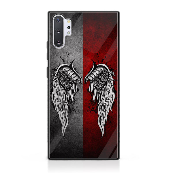 Samsung Galaxy Note 10 Pro/ Plus - Angel Wing Series Design 2 - Premium Printed Glass soft Bumper shock Proof Case  CS-20094