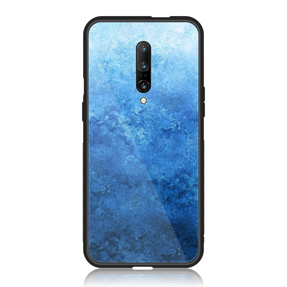 OnePlus 7 Pro - Blue Marble Series - Premium Printed Glass soft Bumper shock Proof Case
