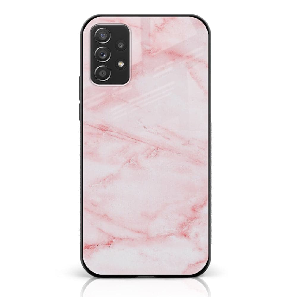 Samsung Galaxy A33 - Pink Marble Series - Premium Printed Glass soft Bumper shock Proof Case