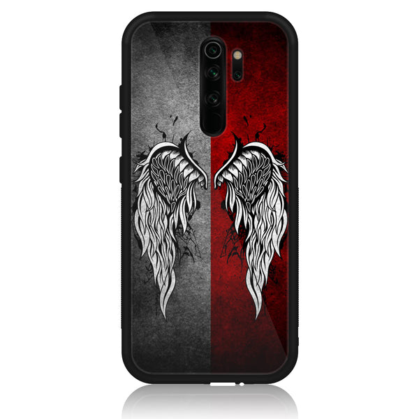 Redmi Note 8 Pro - Angel Wings Design 2 - Premium Printed Glass soft Bumper shock Proof Case CS-16998